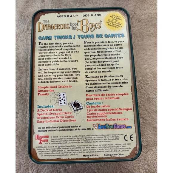 The Dangerous Book For Boys Card Tricks Set W/ Svengali Deck & Instructions - Picture 2 of 9